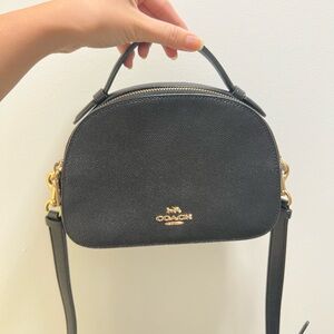 Coach Black Crossbody Bag with Gold Accents